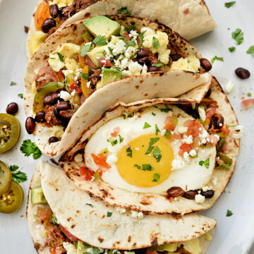 Breakfast Tacos Recipe for breakfast, brunch or dinner | foodiecrush.com