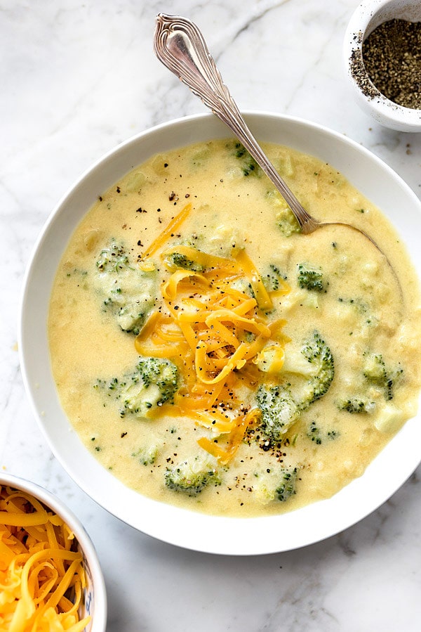 Broccoli Cheese and Potato Soup from foodiecrush.com on foodiecrush.com