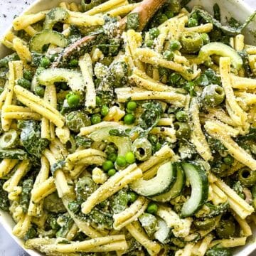Green Goddess Pasta Salad foodiecrush.com