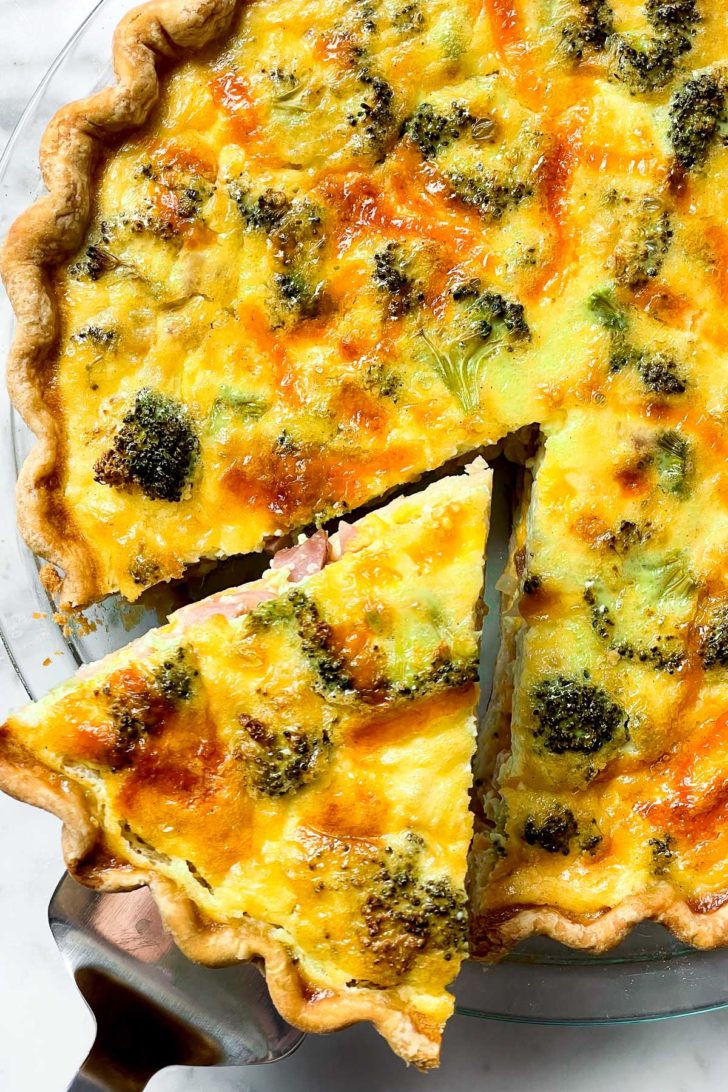 Ham and Broccoli Quiche foodiecrush.com