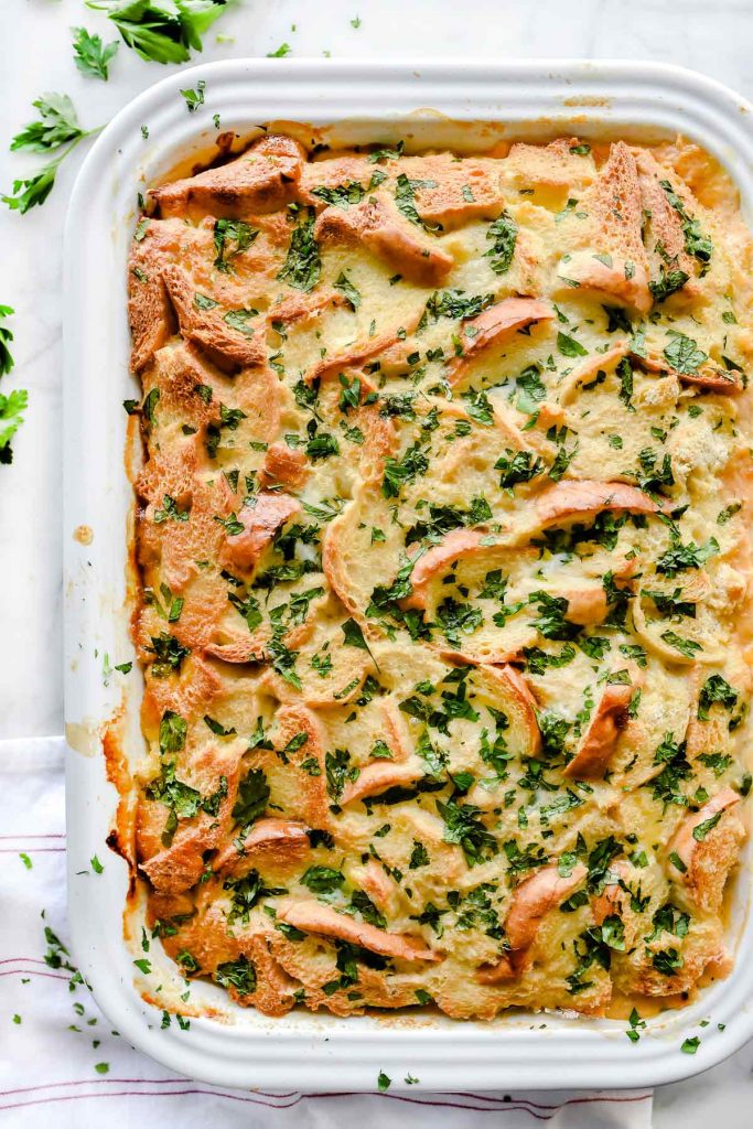Ham and Cheese Make-Ahead Breakfast Casserole | foodiecrush.com #breakfast #casserole #recipes #ham #cheese #holiday #christmas