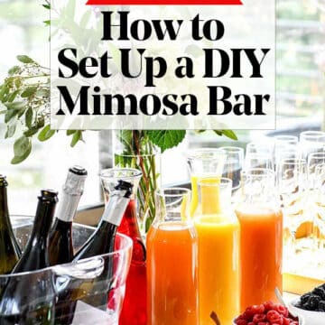 How to Make a DIY Mimosa Bar | foodiecrush.com #mimosa #bar #brunch #champagne