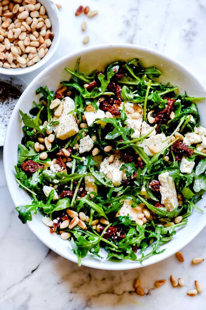 Arugula Salad with Parmesan | foodiecrush.com #salad #recipes #