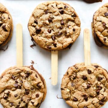 Nutella Chocolate Chip Cookie Pops | foodiecrush.com #cookies #chocolate #chip #nutella #recipes