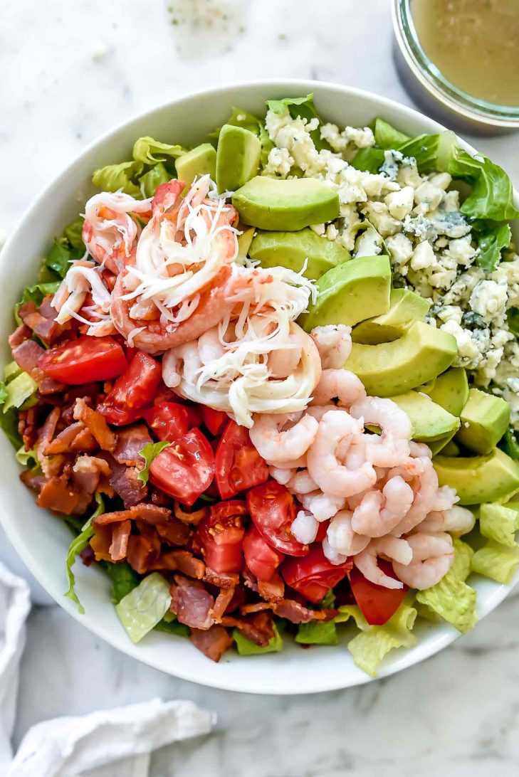 Shrimp and Crab Seafood Cobb Salad from foodiecrush.com on foodiecrush.com